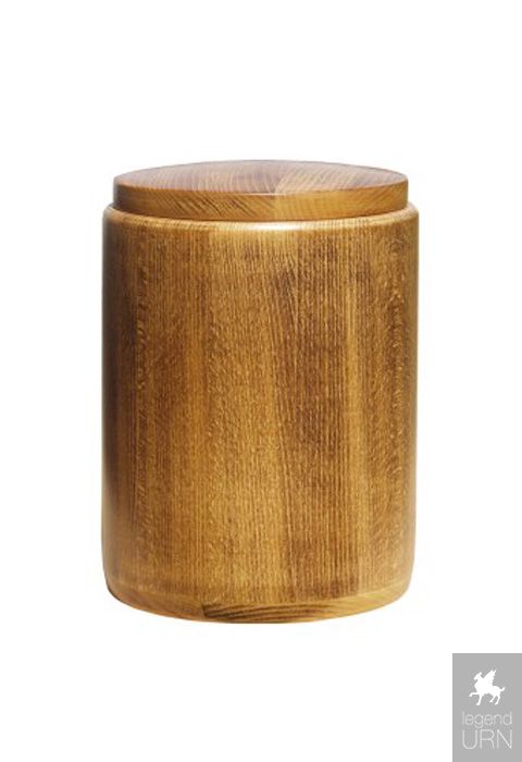 Traditional Cylinder Funeral Urn, Handmade from Beechwood