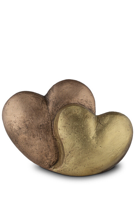 Luchtvaart Extreme armoede schelp Handmade consolation mini urn 'Connected hearts' | legendURN | Legendurn.com